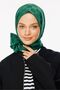 Jade Checkerboard Pattern Silky Jacquard Shawl