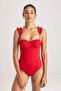 RUFFLED ONE PIECE RED