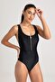 ZIP DETAILED ONE PIECE BLACK - 5