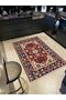 Atlas Collection Burgundy Themed Traditional Motif Floral Patterned Vintage Decorative Rug 43