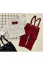 Deep Baby Bow Tie Trousers Strap Shirt Suit Claret Red