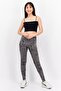 Women Sportswear Fit Training Pull On Leggings, Dark Grey - 4
