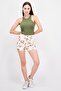 Women Allover Print High Waist Basic Shorts, Multicolor - 3
