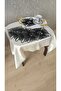 Set of 6 Coffee Side Stylish Presentation Napkins with Tulle Guipure - 4