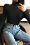 Pack of 4 Pink Beige Black White Cotton Turtleneck Raised Slimfit Turtleneck Sweater - 3