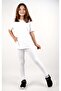 Girl's Long Tights Lycra Cotton White
