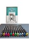 A5 Drawing Notebook + Double-Ended Graphic Drawing Marker 12 Pcs Cool Colors 2