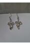 Metal Dangle Clip Bow Earrings