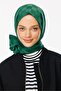 Jade Checkerboard Pattern Silky Jacquard Shawl - 7