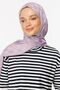 Lilac Checkerboard Pattern Silky Jacquard Shawl - 6