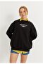 Women's Black New York City Printed Oversize Sweatshirt