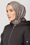 Gray Checkerboard Pattern Silky Jacquard Shawl - 5