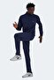 Orra in Men's Zippered Stand Collar Pocketed Navy Blue Tracksuit Set - 5