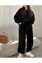Round Collar Full Oversize Casual Street Style Winter Women's Tracksuit