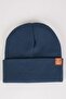 Boy's Woven Label Knitwear Beanie V1853A624Wn - 2