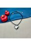 Steel Balloon Heart Necklace - 6