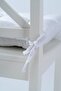 Beta White Fluffy Chair Cushion with Laces 40X40Cm - 3