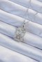 316L Steel Chain Silver Color Lilac Zircon Stone Tarot Necklace