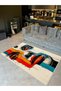 Atlas Collection Abstract Design Retro Portrait Patterned Creative Modern Decorative Rug 28 - 2