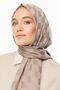 Mink Checkerboard Pattern Silky Jacquard Shawl