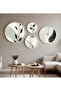 Modern 4-Piece Round Painting Set with Wooden Frame Huhu297