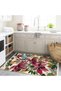 Atlas Collection Multicolored Flower and Leaf Patterned Creative Modern Decorative Carpet 44 - 3