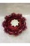 2-Piece Burgundy Silver Pearl Henna Basket - with Slice and Pompom, for Engagement and Wedding - 3