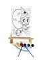 Children's Painter Set - Cute, Canvas with Prefixation (20X30Cm), 2 Pieces. Brush, Palette and Paints and Easel - 2