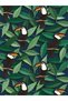 Atlas Collection Green Themed Toucan Bird and Leaves Patterned Modern Decorative Carpet 26 - 4