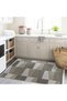 Atlas Collection Gray Themed Geometric Square Patterned Creative Modern Decorative Carpet 36 - 3