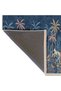 Atlas Collection Blue Themed Pastel Palm Trees and Leopard Patterned Modern Decorative Carpet 38 - 5