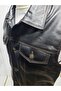 Genuine Leather Stitching Detail Biker Chopper Leather Vest - 5