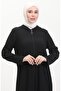 Black Wrapped Zippered Cap - 1045-04 - 4