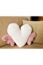 Rabbit Hair Heart Winged Soft White Plush Pillow
