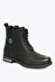 أحذية رجالية من الجلد الطبيعي باللون الأسود المغسول من Nubuck - 3