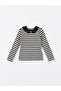 Baby Collar Striped Girl's T-Shirt