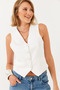Women's White Vest Mbms009 60501009 - 3