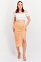 Women Textured Basic Midi Skirt, Orange - 4