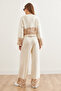 Women's Ecru Bottom Top Soft Textured Knitwear Suit Tkm- 19000307 - 5