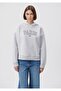 Paris Printed Hooded Gray Sweatshirt 1611989-85524 - 3