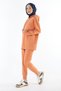 2227_Women's Hijab Hooded Sweatshirt & Pants Tracksuit Set with Finger Slits - Comfortable Sportswear - 2
