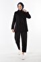 2228_sewing Detailed Oversize Tracksuit Hijab Set - 2