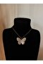 Pearl Look Butterfly Chain Necklace Y2K