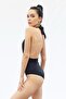 DEEP V NECK ONE PIECE BLACK - 2