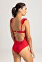 RUFFLED ONE PIECE RED - 3