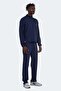 Orra in Men's Zippered Stand Collar Pocketed Navy Blue Tracksuit Set - 7