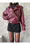 Trend Oversize Bomber Belted Leather Style Jacket
