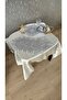 Set of 6 Coffee Side Stylish Presentation Napkins with Tulle Guipure - 3