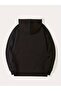 Unisex Sunset Printed Oversize Winter 3 Thread 100% Cotton Hooded Sweatshirt Hoodie - 2