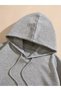 Children's Flower and Butterfly Printed Oversize Winter 3 Thread 100% Cotton Hooded Sweatshirt - 3